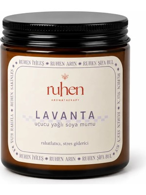 Ruhen Aromatherapy Lavanta Soyalı  Mum