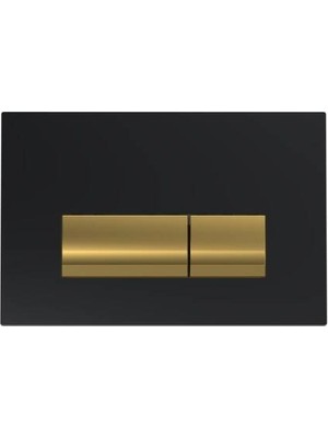 Bocchı - Vivente Cam-Metal Yatay Kumanda Paneli Siyah-Altın - Outlet - 8200-0159-