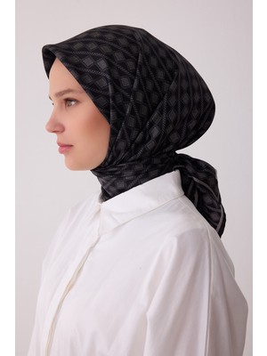 Belli Geometrik Desen %100 Twill Ipek Eşarp BE25-89