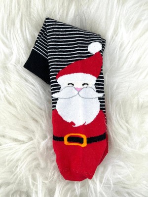 Dream Butik Yılbaşı Temalı Siyah Çizgili Noel Baba Çorap