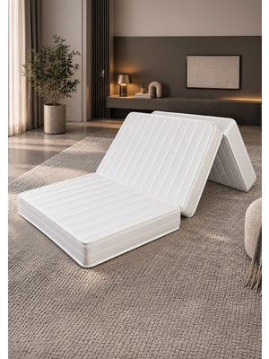 Sleep People 90 190 Katlanır Sünger Yatak Beyaz