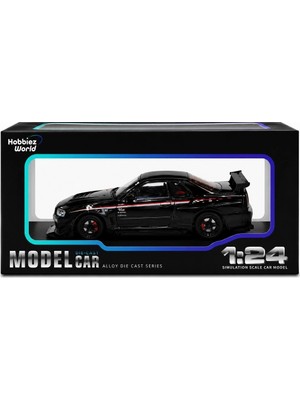 Genel Tedarik Diecast Metal 1/24 R34 Gtr Model Araba - 14 Yaş ve Üzeri Koleksiyon Için Tekli Paket BX-313407
