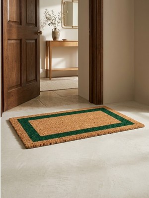 Tiritoğlu Home 50 x 90 cm Yeşil Koko Paspas Kaymaz Taban Kapı Önü Iç/dış Mekan