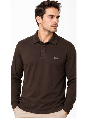 Lacoste  Polo  Çıtçıt  Kapama Acı Kahve  Dar Kesim  Sweatshırt