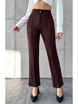 Lune Store Kadın Krep Kumaş Pantolon