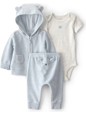 Layette Erkek Bebek 3'lü Hırkalı Set CTR-1V418610