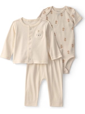 Layette Erkek Bebek 3'lü Hırkalı Set CTR-1V828110