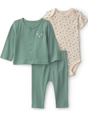 Layette Erkek Bebek 3'lü Hırkalı Set CTR-1V439410
