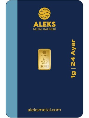 Aleks Metal Rafineri AgaKulche 1 gr 995 24 Ayar AMR Külçe Altın