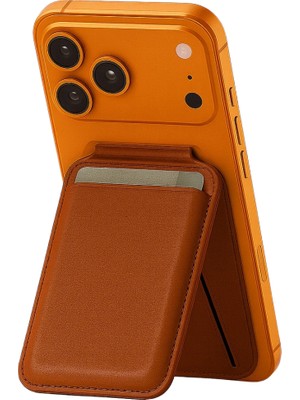 Watch of Royal Flexstand Standlı Taba Manyetik Yapıştırmalı 5 Hazneli Mıknatıslı Kartlık Telefon ve Kılıf Kullanımına Uygundur