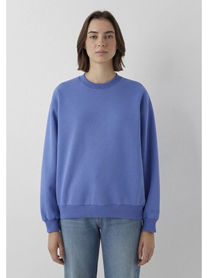 Mavi Bisiklet Yaka Sweatshırt Bleached Denim