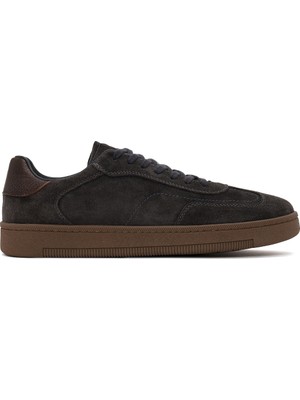 Derimod Erkek Antrasit Bağcıklı Kalın Tabanlı Süet Deri Sneaker WM660016DS