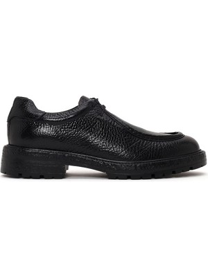 Derimod Black Erkek Siyah Bağcıklı Deri Casual Ayakkabı WM750017DF