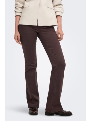 Only Onlblush Pamuklu Orta Bel Geniş Paça Jeans Kadın Kot Pantolon 15379119