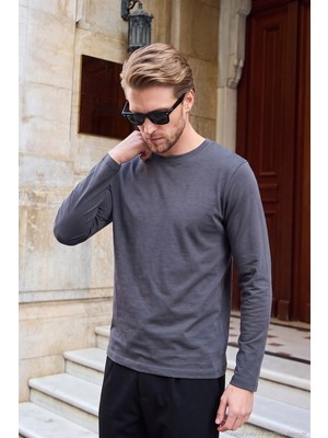 Buratti Pamuklu Bisiklet Yaka Basic Sweat Erkek Sweat 59050742