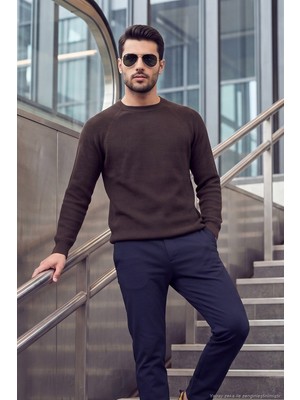 Buratti Pamuklu Regular Fit Bisiklet Yaka Kazak Erkek Kazak 7020263