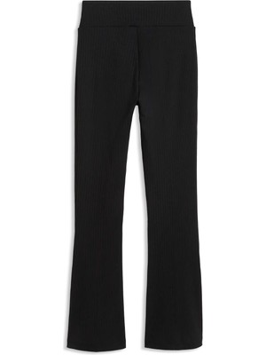 Puma Kadın / Kız Siyah Puma Her Rib Flared Leggings Siyah Kadın Tayt