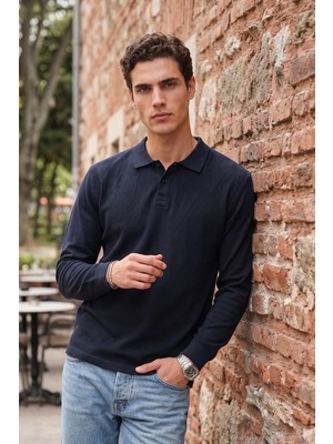 Buratti Pamuklu Düğmeli Polo Yaka Sweat Erkek Polo Yaka Sweat 5905838