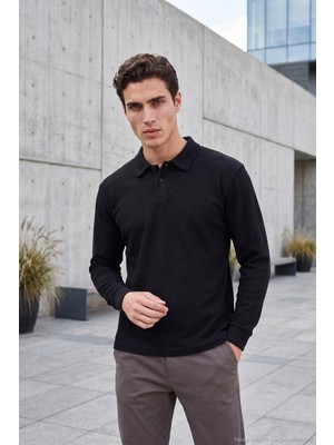 Buratti Pamuklu Düğmeli Polo Yaka Sweat Erkek Polo Yaka Sweat 5905838