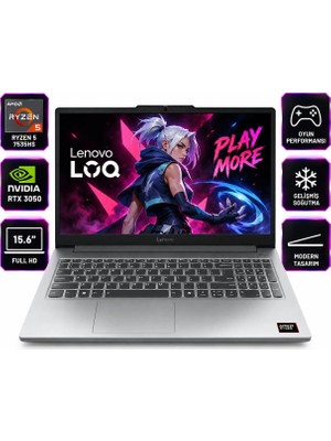Lenovo Loq 83S0002VTR-SM RYZEN5-7535HS 16GB 2TB SSD RTX3050 15.6" Fhd Freedos Dizüstü Bilgisayar