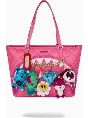 Sprayground Kawaii Cutie Kapitone Peluş Aksesuarlı Tote Çanta