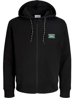 Jack & Jones Jjbuster Zıp Hood Bts Fermuarlı Siyah Erkek Sweatshirt 12298627