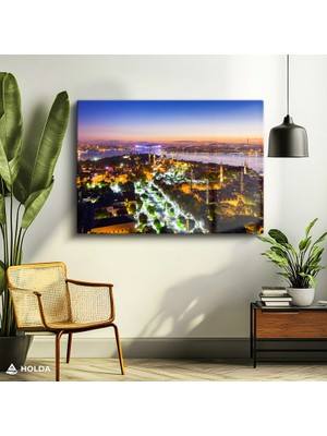 Holda Props Cam Tablo Istanbul Şehir Mimari Tablo Duvar Dekorasyonu