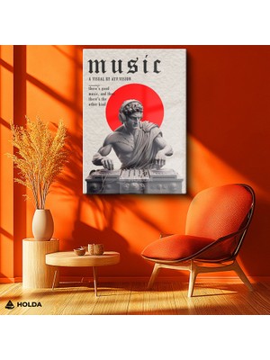 Holda Props Cam Tablo Heykel ve Müzik Soyut Tablo Duvar Dekorasyonu
