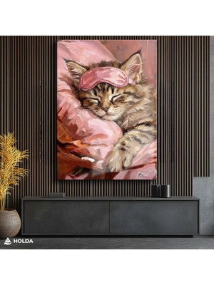 Holda Props Cam Tablo Uyuyan Kedi Hayvan Tablosu Duvar Dekorasyonu