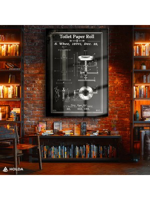 Holda Props Cam Tablo Tuvalet Kağıdı Patent Tasarım Tablosu Duvar Dekorasyonu