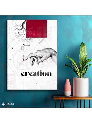 Holda Props Cam Tablo Insan Eli Modern Sanat Tablosu Duvar Dekorasyonu
