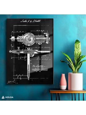 Holda Props Cam Tablo Teknik Çizim Mühendislik Tablosu Duvar Dekorasyonu