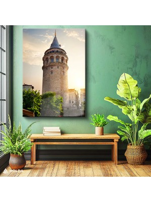 Holda Props Cam Tablo Galata Kulesi Istanbul Mimari Tablo Duvar Dekorasyonu