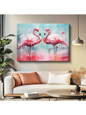 Holda Props Cam Tablo Flamingo Hayvan Tablosu Duvar Dekorasyonu