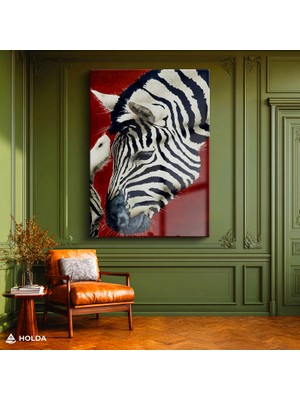 Holda Props Cam Tablo Zebra Hayvanlar Tablosu Duvar Dekorasyonu