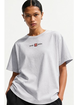 Nike Sportswear Classic Shox Women's Oversized Fit T-Shirt Kadın Oversize Tişört Gri