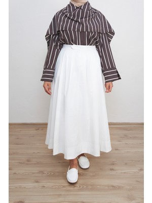 Beyruha Collection Pileli Gabardin Etek
