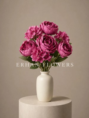 Erhan Flowers Mor Gül Demeti 45CM (Saksısız)