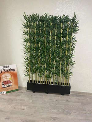 Erhan Flowers 70 cm Siyah Mat Saksıda 15 Adet 165 cm Bambu Sperator