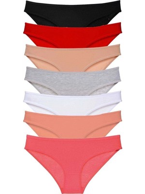Pileli Store 7 Adet Süper Eko Set Likralı Kadın Slip Külot Set 2