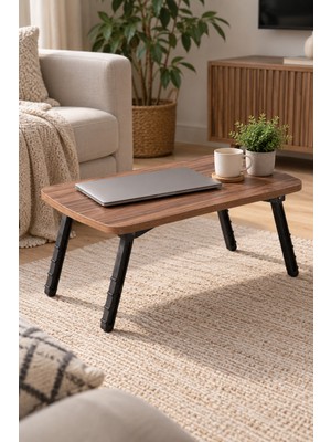 Sulorahome Katlanır Laptop ve Kahvaltı Sehpası Kahverengi
