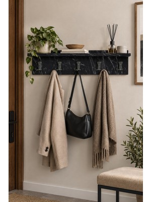 Sulorahome Siyah Duvar Askılığı 80 cm