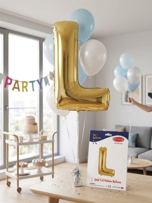 Belirtilmemiş 40" Gold (Altın) Harf Folyo Balon – L Harfi