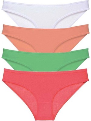 Pileli Store 4 Adet Süper Eko Set Likralı Kadın Slip Külot 526