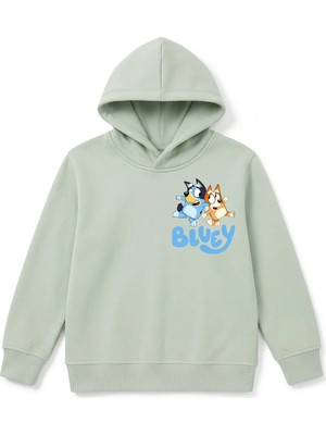 Urban Trend Store Bluey Baskılı Çocuk Premium Kışlık Hoodie Yumuşak Şardonlu Iç Yüzey