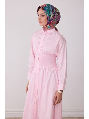 Belli Çiçek Desen %100 Twill Ipek Eşarp BE13-82