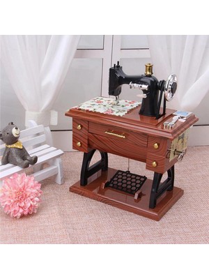 Pileli Store Dikiş Makinesi Görünümlü Müzik Kutusu
