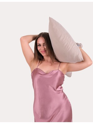 Hedie Nara Sand %100 Cupro Vegan İpek Yastık Kılıfı - Anti Aging Cilt ve Saç Bakımı 50x70 cm