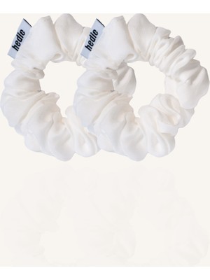 Hedie Alba Nuda %100 Cupro Vegan Ipek Scrunchie 2'li - Saç Kırılma Karşıtı ve Anti-Statik