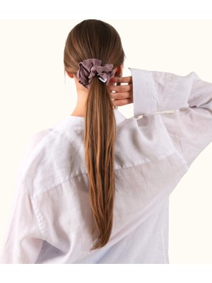Hedie Alba Rosy Vegan Ipek (%100 Cupro) Scrunchie - Saç Kırılma Karşıtı, Iz Yapmayan Lüks Saç Tokası